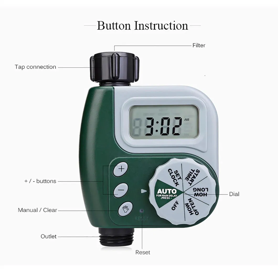 One-Outlet Hose Faucet Garden Irrigation Water Timer