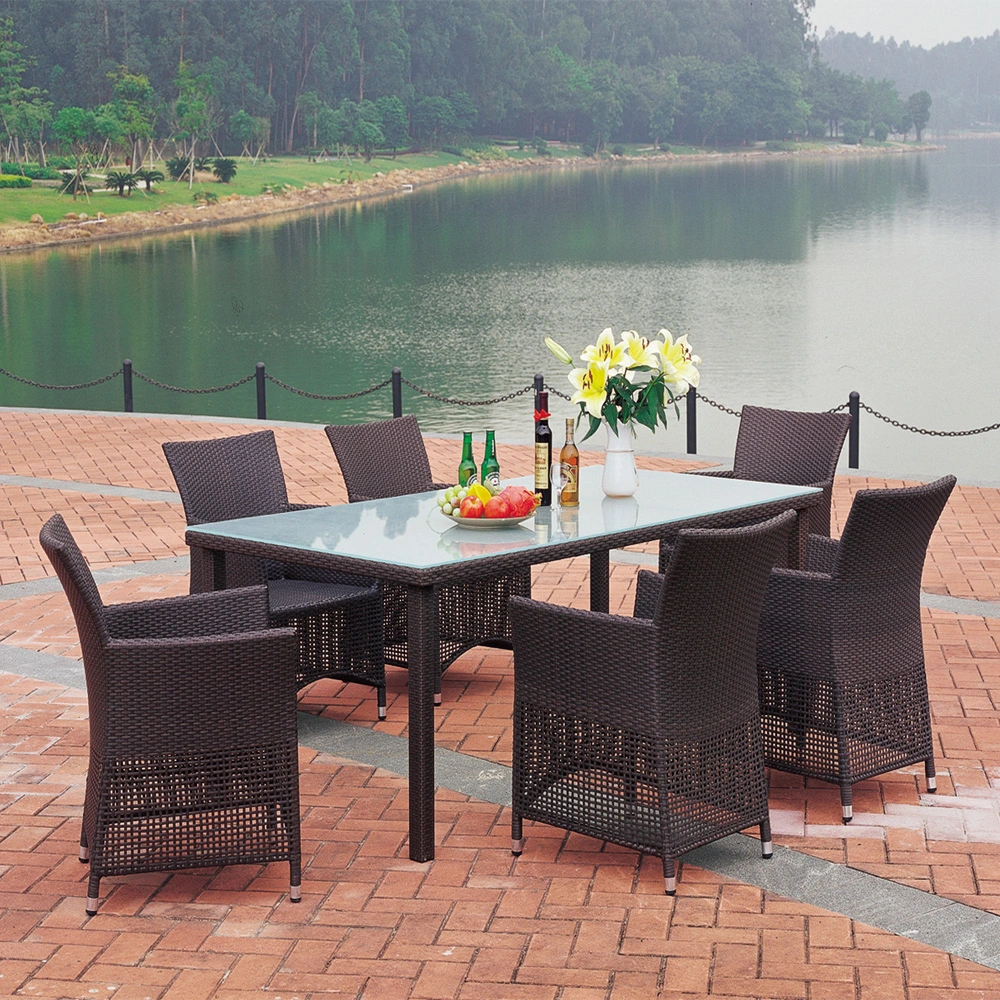 Chinese Modern Leisure Outdoor Garden Patio Restaurant Home Living Room Wooden Table Wicker Rattan Sofa Aluminum Metal Interior Livingroom Bar Dining Furniture