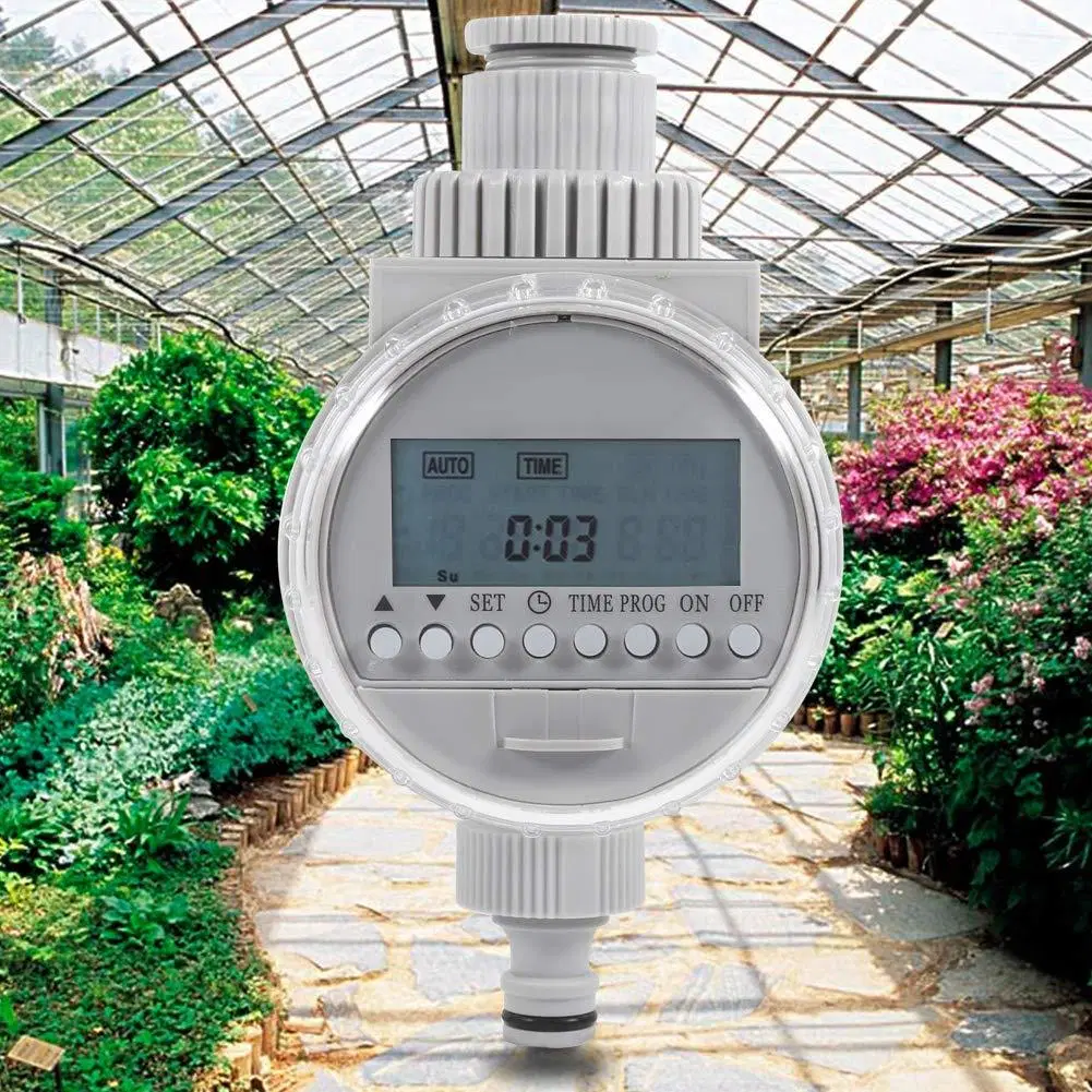 Auto Water Saving Irrigation Controller LCD Digital Watering Timer for Home Garden Programmable Solar Timer Hose Faucet Esg17741