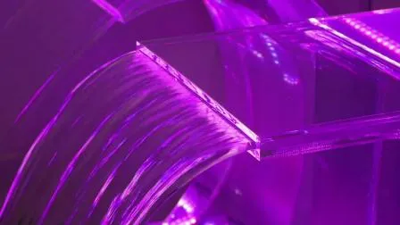 Accessoires décoratifs de jardin pour piscine et SPA, lumière LED, rideau transparent de descente d'eau, cascade en acrylique